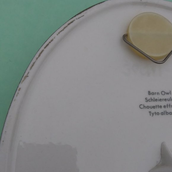 Vintage 1975 Goebel West Germany Hand Painted Barn Owl Ceramic Plaque F Kirchner - Picture 14 of 14